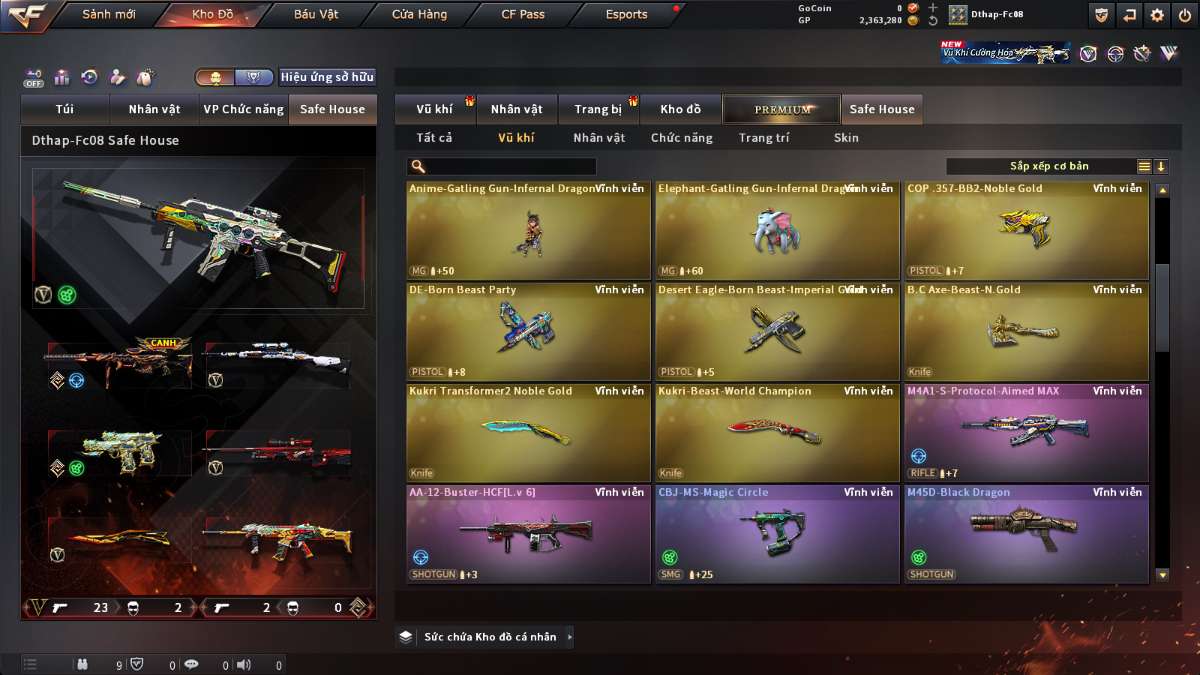 shop acc cf uy tin gia re